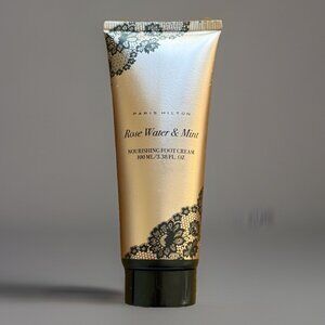 Paris Hilton Rose Water And Mint Nourishing Foot Cream 3.38 FL OZ Moisturizing